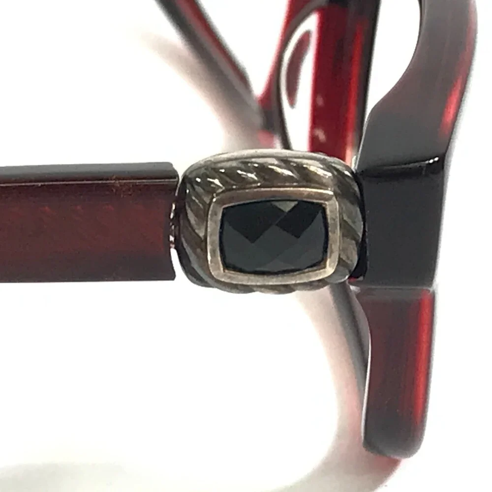 David Yurman Eyeglasses Frames DY004 06 Shiny Red 925 SS 54-12-135